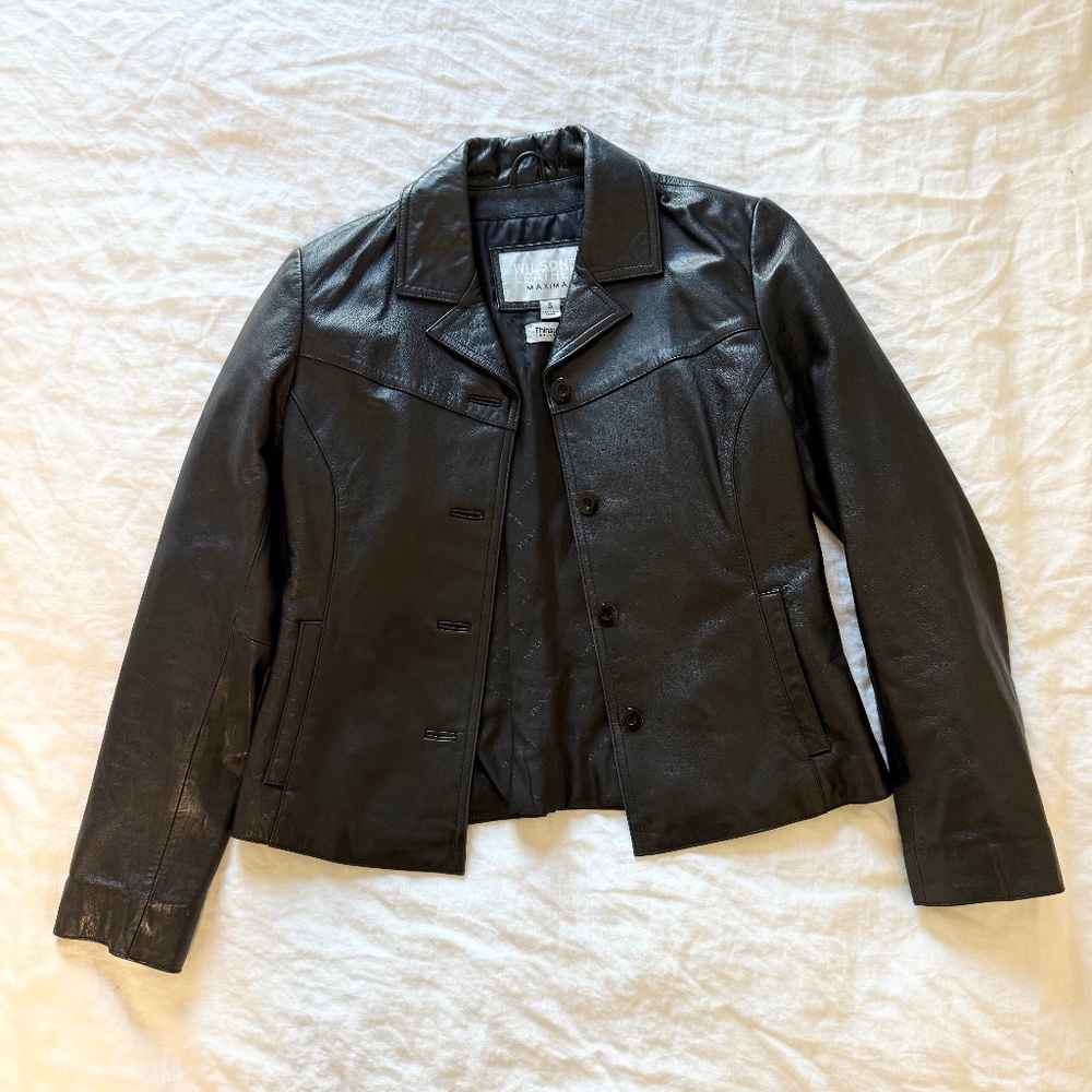 Wilsons Black Leather Jacket